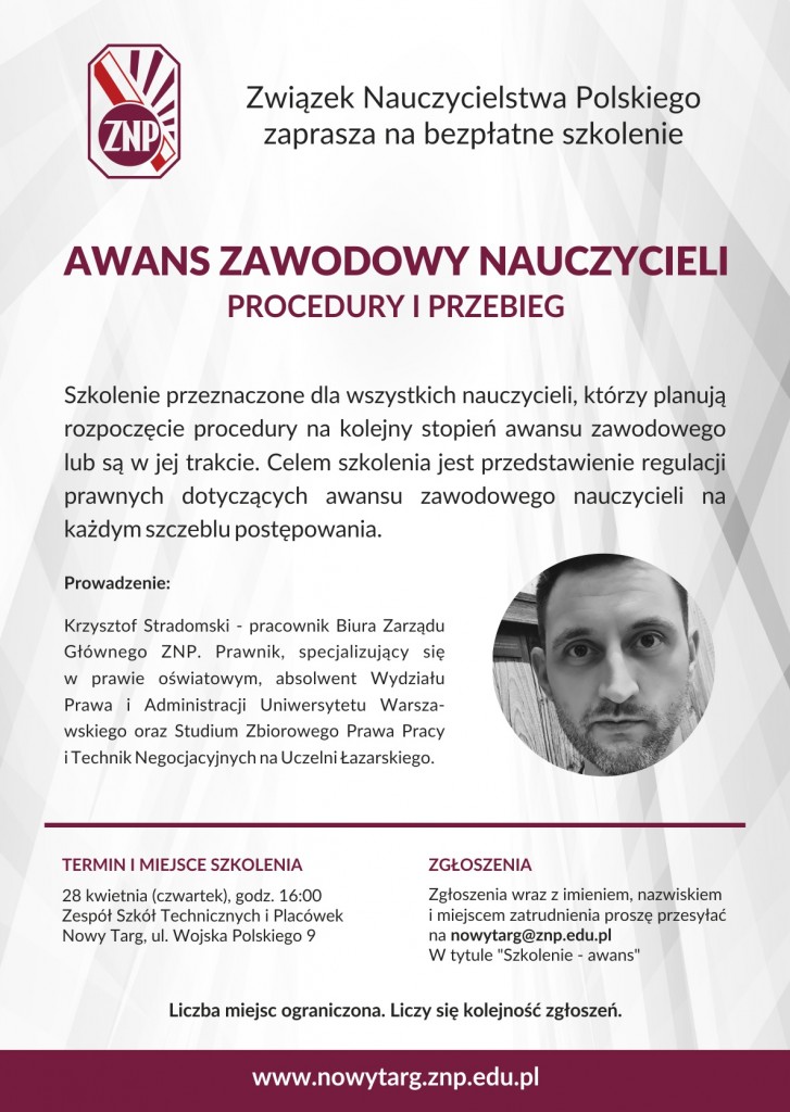 Plakat Szkolenie Awans Zawodowy